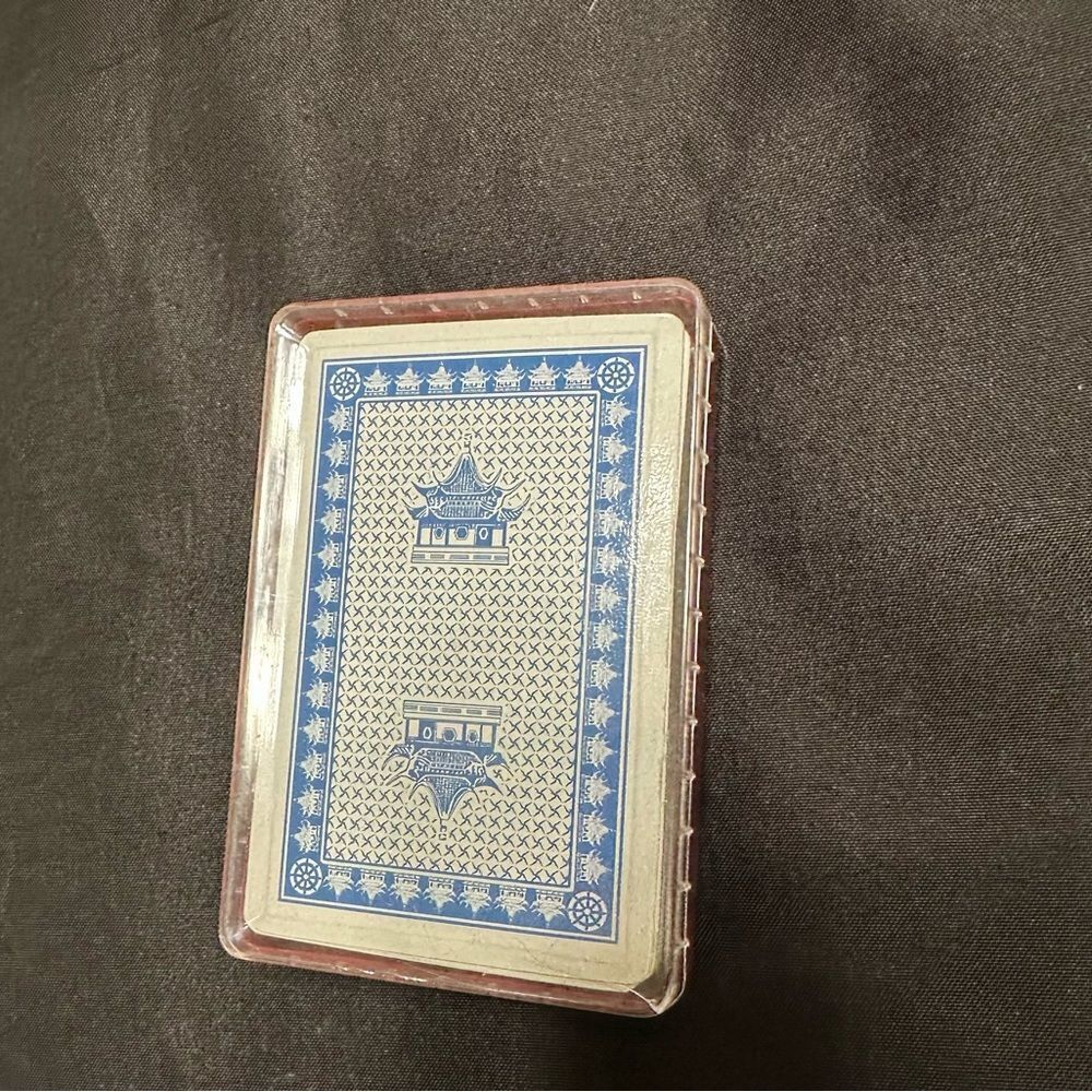 Vintage China Souvenir Classic Playing Cards Set with Red Case unused . - Picture 3 of 12